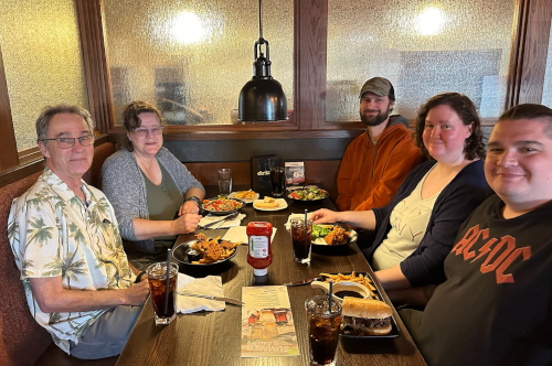 Mr. Mikes. From left to right: Tom, Karen, Cody, Shelby, Colton